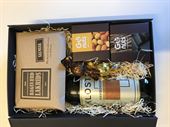 Gaveæske med øl, lakrids & snacks